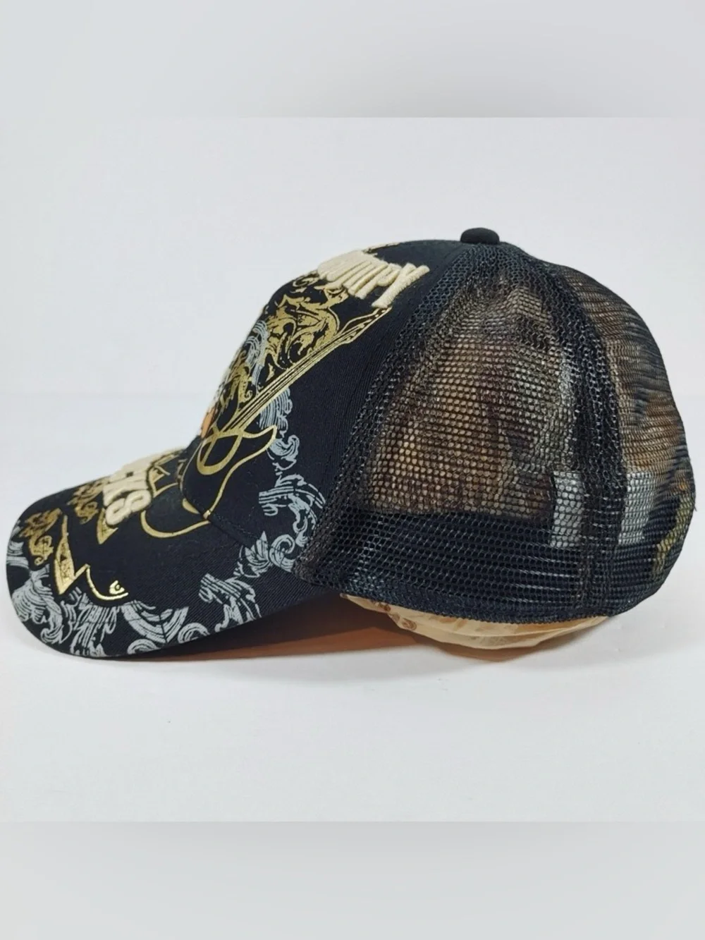 Disney Parks Grumpy Black Gold Baseball Cap Hat Trucker Being Grumpy Rocks